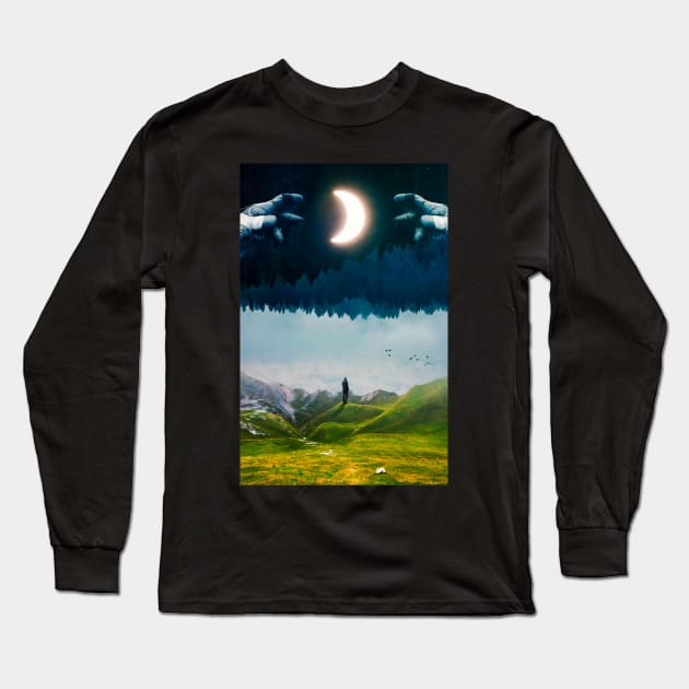 Lunar Rotation Long Sleeve T-Shirt by SeamlessOo